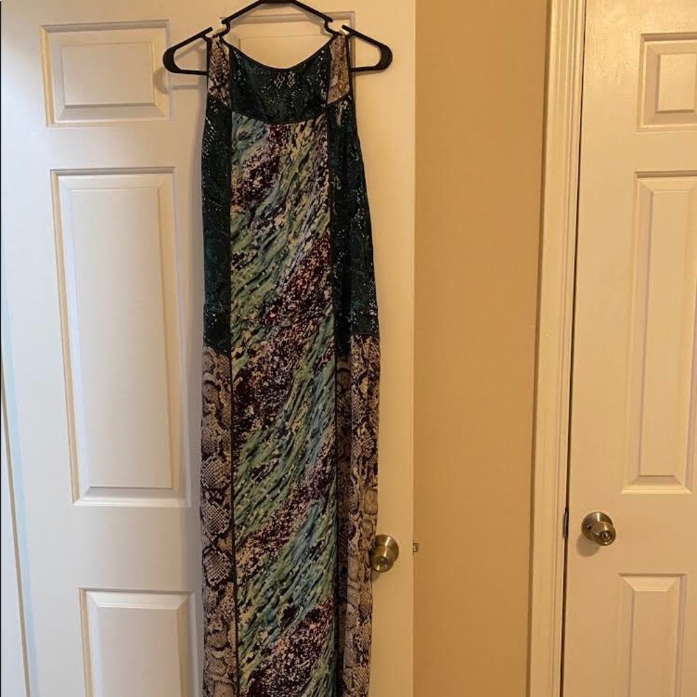 BCBG long silk dress